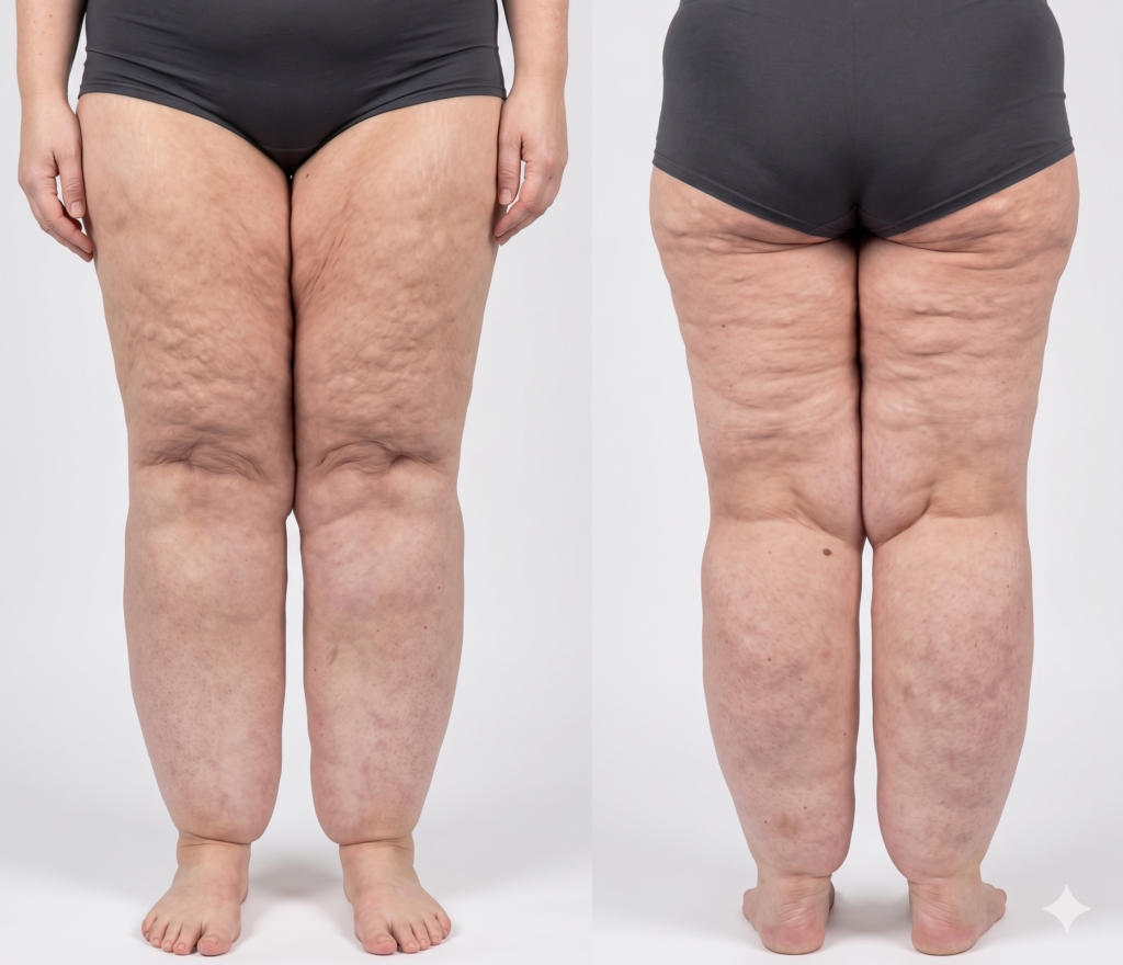 Lipoedema legs patient shape
